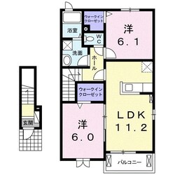 白塚駅 徒歩9分 2階の物件間取画像